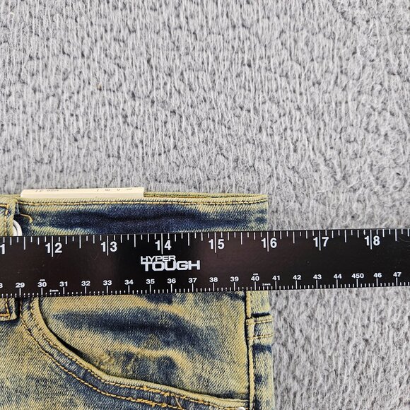 mnml Jeans Mens 31 Blue X146 Stretch Denim Distressed Slim Fit - Picture 8 of 16